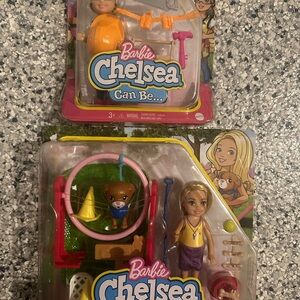 Barbie Chelsea Can Be Doll Bundle dog trainer and builder girls Christmas toys